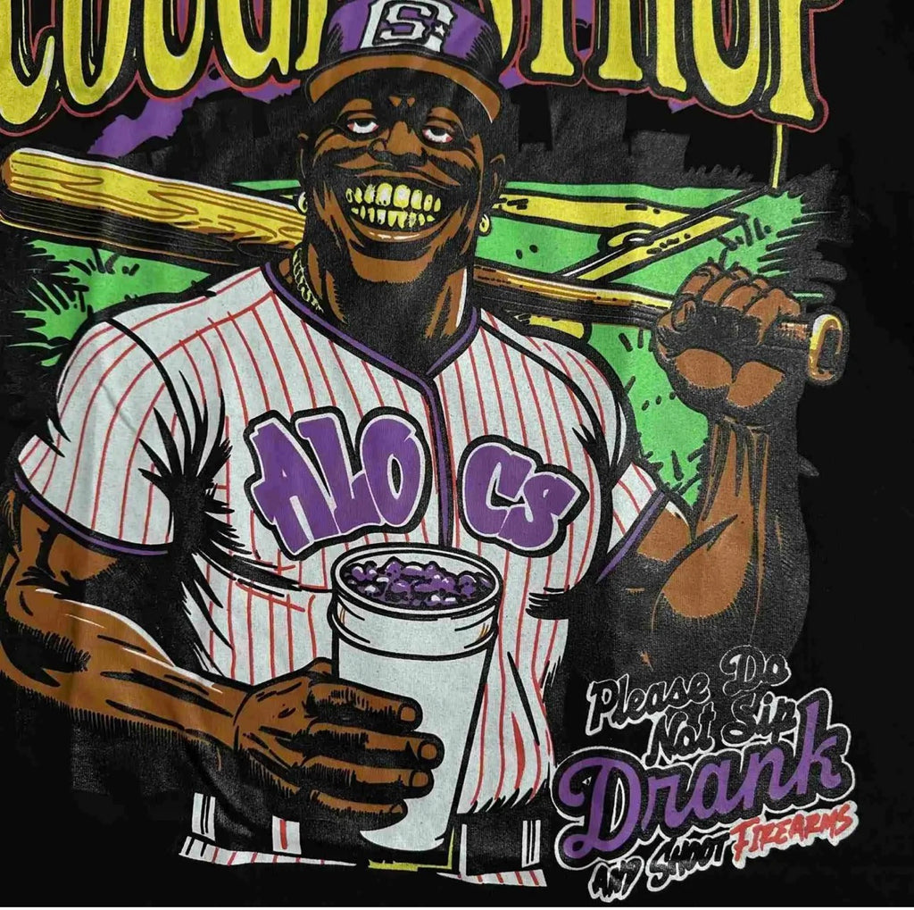 Cough Syrup Baseball Tee Black