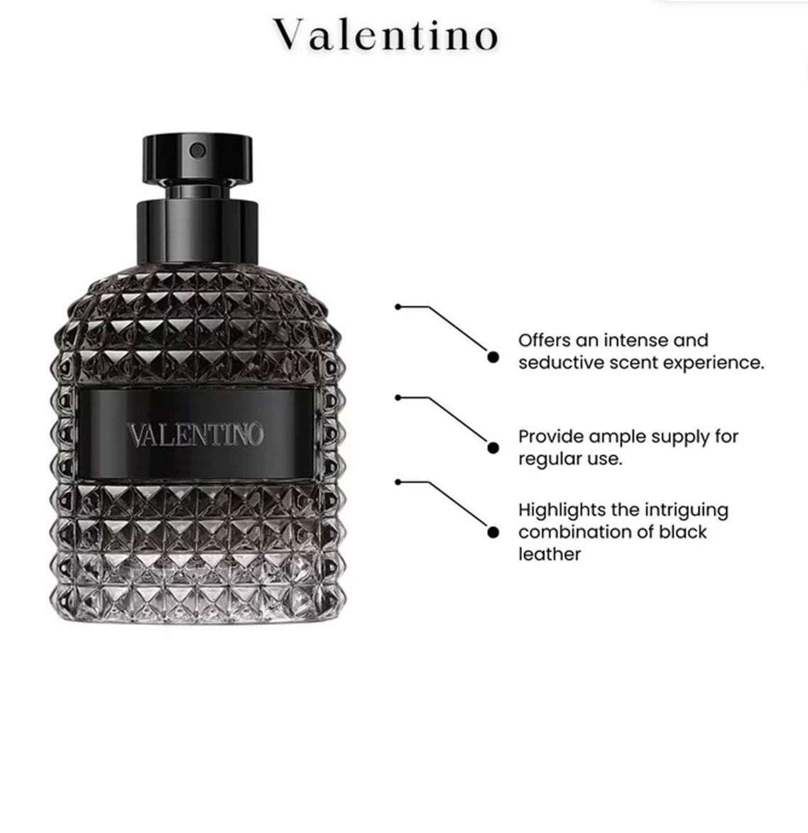 Valentino Uomo Intense Eau de Parfum Spray for Men 3.4 oz